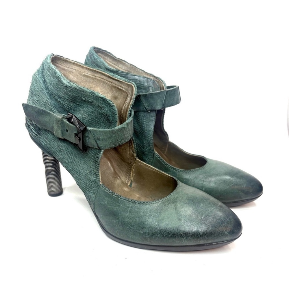 A.S.98 Teal Leather Pumps | 41